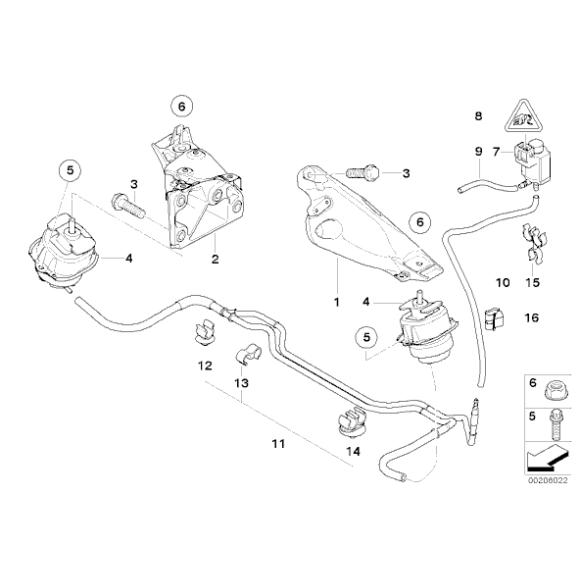 Śruba sześciokątna BMW E70 X5 E71 X6 F06 F10 F11 F12 F15 F16 MINI F60 - 07119905655