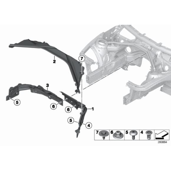 07119907285 Śruba Torx z podkładką BMW F06 F13 F20 F21 F22 F30 F31 F34 F45 MINI G05 G06 G07 X5 X6 X7 I01 - 07119907285 - Części oryginalne BMW Łódź | Sklep internetowy BMW