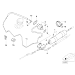 Uchwyt filtra paliwa BMW E38 E39 E65 R50 520 523 528 525 530 540 728 730 735 740 750 745 - 13321702583