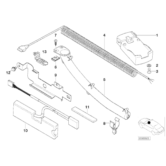Wkręt samogwintujący z podkładką BMW E23 E24 E30 E31 E32 E34 E36 E38 E39 E53 K589 K569 Z3 Z4 - 07119907948