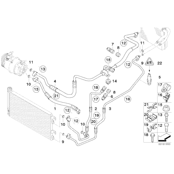 Śruba sześciokątna BMW E21 E23 E24 E30 E36 E31 E32 E34 E39 E38 E46 MINI R50 R52 R53 - 07119913016