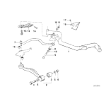 Śruba zawieszenia sześciokątna z kołnierzem BMW E31 E32 E34 - 07119915400