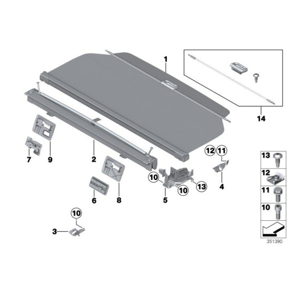 Śruba ISA BMW E23 E24 E28 E30 E31 E32 E34 E32 E60 E61 F31 G12 - 07129903984