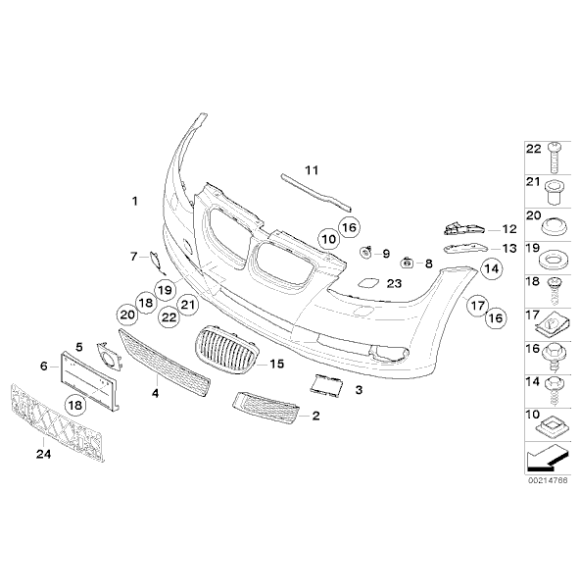 07129904217 Nakrętka BMW E30 E36 E46 E39 E38 E53 E60 E63 E65 F01 F10 F07 F11 E87 E90 F20 F21 F30 F31 F45 MINI - 07129904217 - Części oryginalne BMW Łódź | Sklep internetowy BMW