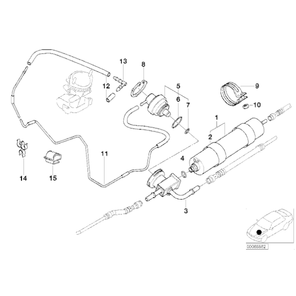 Nakrętka z podkładką BMW E30 E46 E36 E39 E38 E60 E70 E81 E87 E90 E91 F01 F10 F11 F15 F20 F30 F31 G01 G30 MINI - 07129904553
