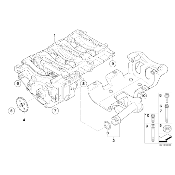 Śruba ISA  BMW E46 E60 E81 E83 X3 E84 X1 E87 E90 E91 E92 F33 K40 K42 K44 K46 K47 K49 - 07129905061