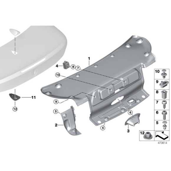 Śruba ISA  BMW E46 E60 E81 E83 X3 E84 X1 E87 E90 E91 E92 F33 K40 K42 K44 K46 K47 K49 - 07129905061