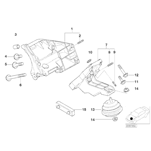 07129908111 Śruba dwustronna BMW E24 E28 E30 E31 E32 E34 E36 E38 E39 E46 Z4 Z3 - 07129908111 - Części oryginalne BMW Łódź | Sklep internetowy BMW