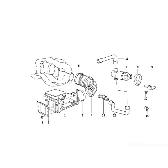 13711247829 Guma przepływomierza BMW E36 318is M42 - 13711247829 - Części oryginalne BMW Łódź | Sklep internetowy BMW