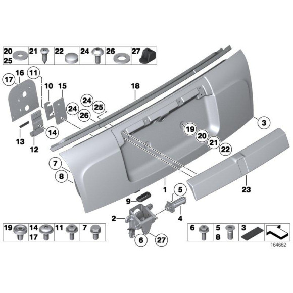 Wkręt samogwintujący BMW E12 E21 E23 E24 E28 E30 E31 E32 E34 E36 E38 E39 E46 E60 E61 E65 E70 MINI - 07143448498