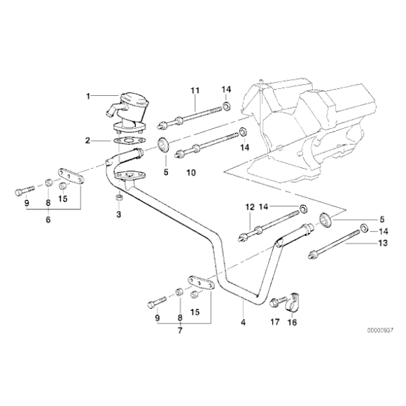 Uszczelka metalowa BMW E34 E38 530i 730i prod do 1994-10 - 11721704904