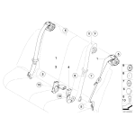 Śruba pasa BMW E46 E60 E61 E70 E81 E83 E84 E87 E90 E91 E92 F25 F26 MINI R56 R57 - 07146962565