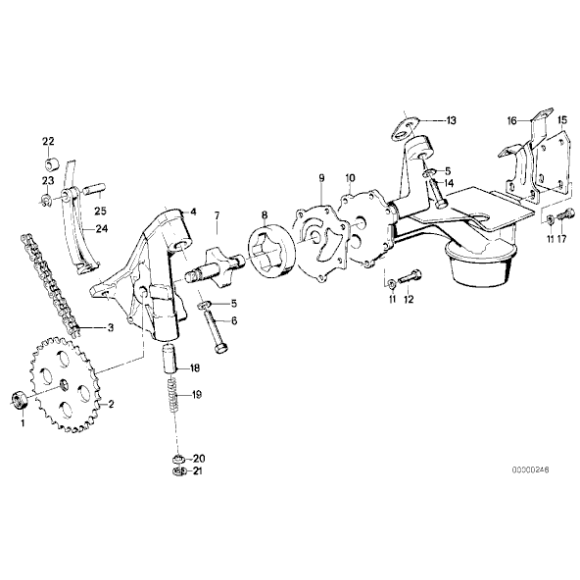 Napinacz łańcucha pompy oleju BMW E24 E28 E32 E34 730 735 525 535 M5 530 535 635 M6 628 M635 628 11411705055 11411705055 Części oryginalne BMW Łódź | Sklep internetowy BMW