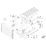 Przewód ukł. chłodzenia BMW E39 520i 523i 525i 528i 530i prod. od 09.1998r. - 11531705225