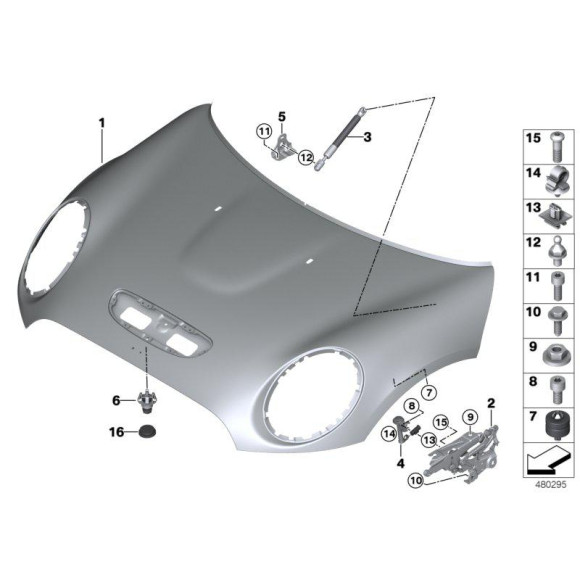 Zaślepka BMW E21 E24 E30 E31 E32 E34 E38 E39 E46 E60 E87 E90 F01 F10 F30 MINI G01 G20 G30  - 07147140849
