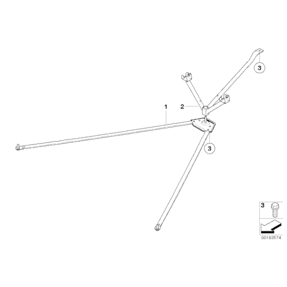 Śruba z podkładką BMW E24 E30 E31 E32 E34 E36 E38 E39 E46 E53 E82 E85 E86 E90 E92 E93 - 07147165618