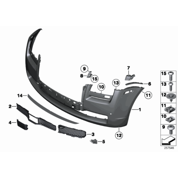 Śruba soczewkowa BMW F07 F91 M8 G14 G15 G16 I01 i3 - 07147240308