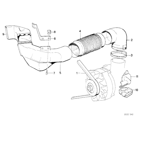 Pasek klinowy na alternator BMW E28 E24 - 11221706788