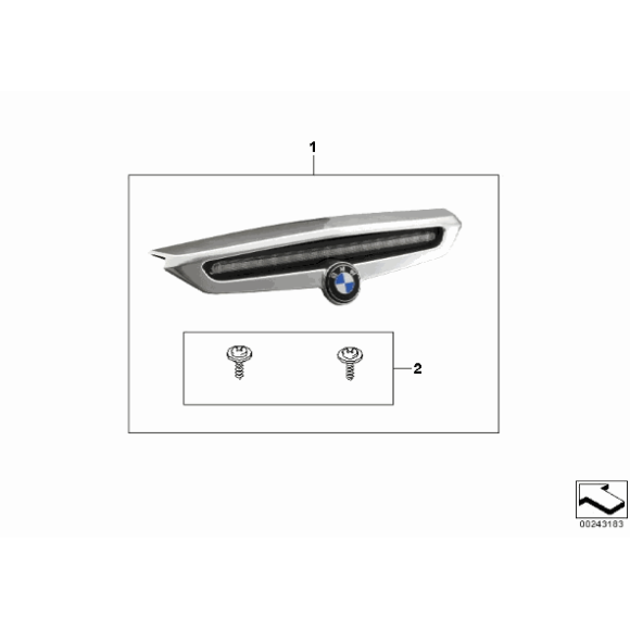 Dodatkowe światło stop kufra centralnego BMW R1200 1250 RT 1600GT/GTL - 77518520044