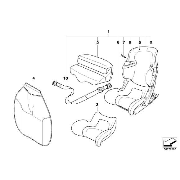 Fotelik BMW Junior Seat I-II E39 E46 E5 E63 X1 X3 X5 X6 Z3 Z4 - 82222162872