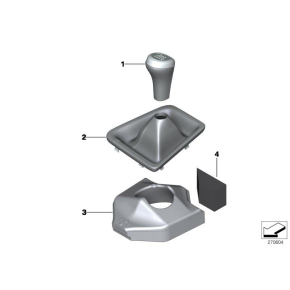Gałka biegów skóra 6-biegów M BMW E46 E60 E61 320 323 325 328 330 520 523 525 530 535 550 540 545 E63 630 645 650 F25 X3 - 25117