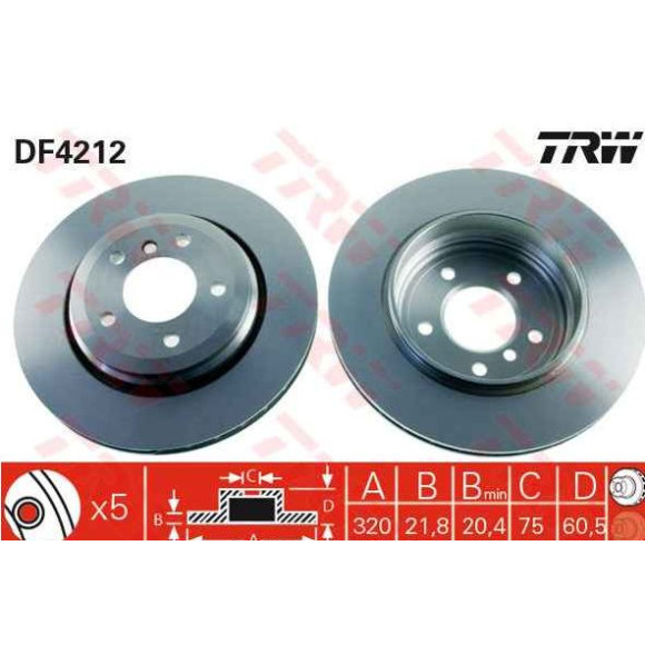 Tarcza hamulcowa tył BMW E46 330i 330d - 34216855157