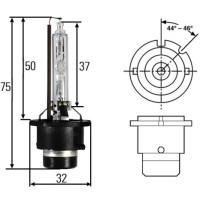 Żarówka Xenon D2S 35W BMW E38 E46 E39 E60 E53 X5 X3 E63 E64 E65 Mini - 63217160806