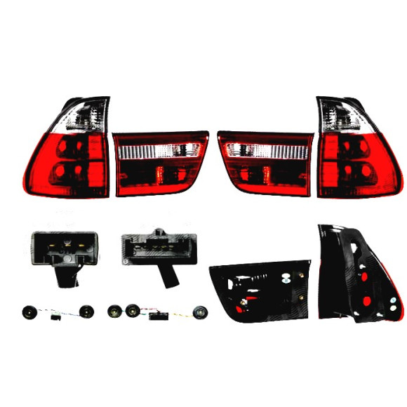 Lampy tył BMW E53 X5 tuning białe