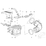 13711708834 Guma przepływomierza BMW E28 E30 320i 520i M20 prod od 09.1987 do 06.1988 - 13711708834 - Części oryginalne BMW Łódź | Sklep internetowy BMW