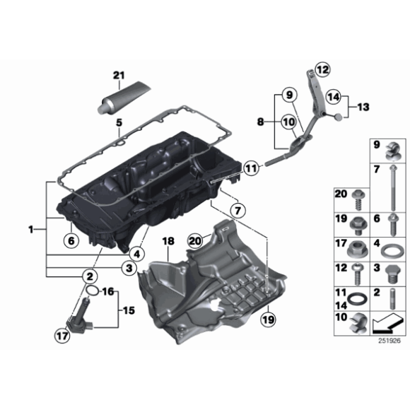 11137800325 Miska oleju BMW F01 F06 F07 F10 F11 F12 F13 640dX 530dX 535dX 730dX 740dX - 11137800325 - Części oryginalne BMW Łódź | Sklep internetowy BMW