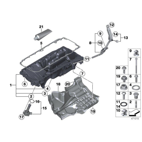 11137800325 Miska oleju BMW F01 F06 F07 F10 F11 F12 F13 640dX 530dX 535dX 730dX 740dX - 11137800325 - Części oryginalne BMW Łódź | Sklep internetowy BMW