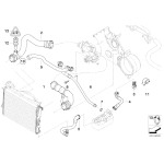 Przewód elastyczny układu chłodzenia BMW E38 E39 735i 740i 535i 540i M62 - 11531711381