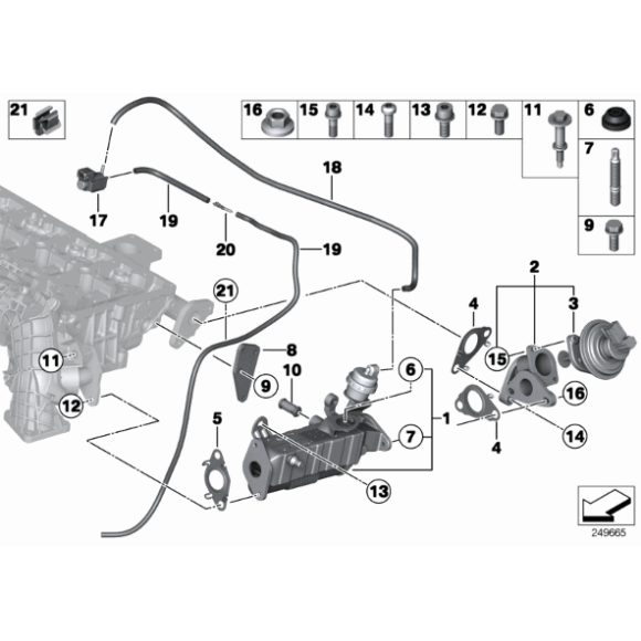 Chłodnica spalin MINI R55N R56N R57N R58 R59 R59 R60 R61 - 11717823319