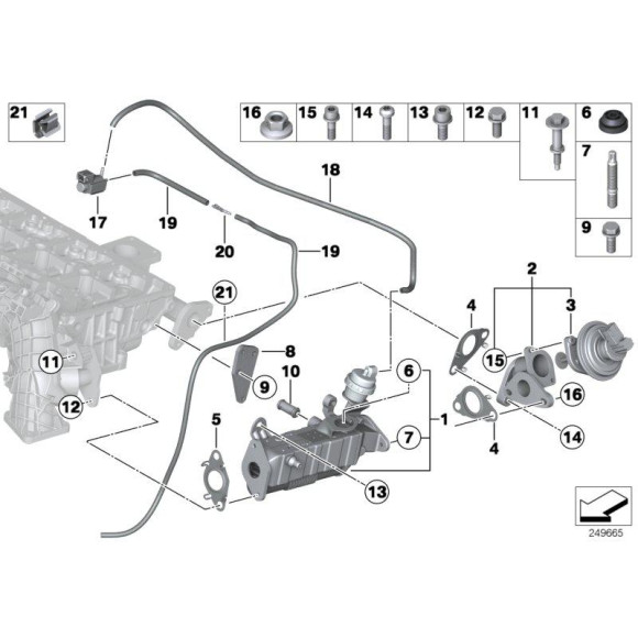 Chłodnica spalin MINI R55N R56N R57N R58 R59 R59 R60 R61 - 11717823319