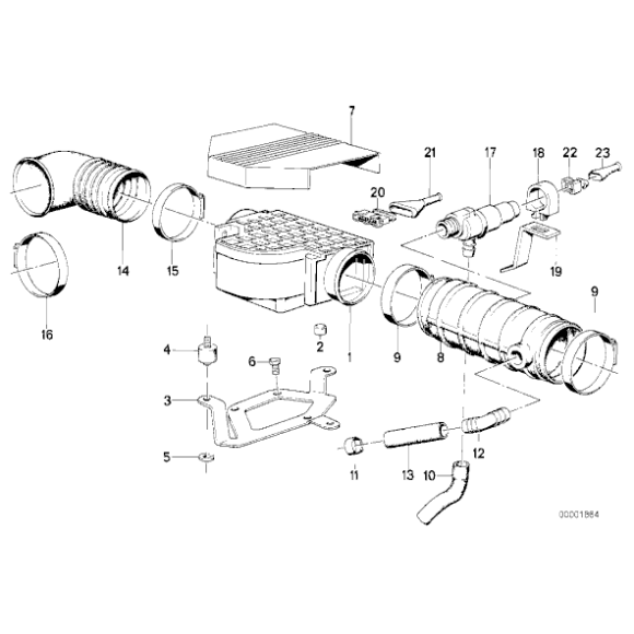 13711713099 Guma przepływomierza BMW E24 635CSi M30 - 13711713099 - Części oryginalne BMW Łódź | Sklep internetowy BMW