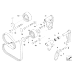 Tulejka igłowa napinacza paska BMW E34 E36 E38 E39 E46 E53 E60 E61 E83 X3 X5 Z4 - 12311713153