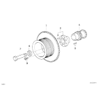 Podkładka koła pasowego BMW E31 E32 E34 840 850 730 740 750 530 540 M60 M70 - 11231713619