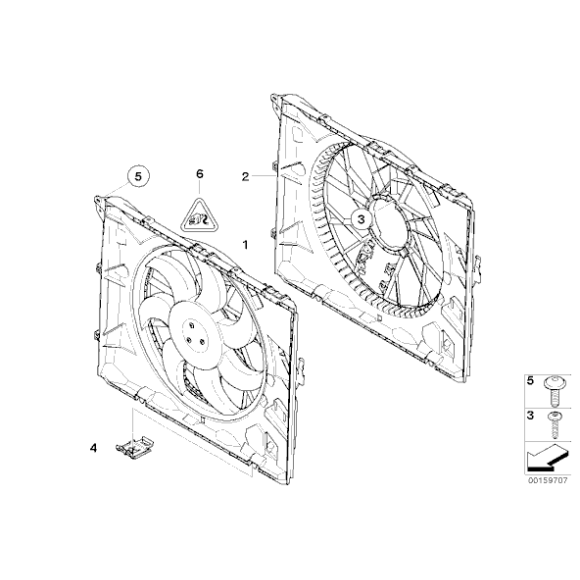 17117590699 Wentylator chłodnicy BMW E81 E84 X1 E87 E90 E91 E92 prod po 03.2010r. - 17117590699 - Części oryginalne BMW Łódź | Sklep internetowy BMW