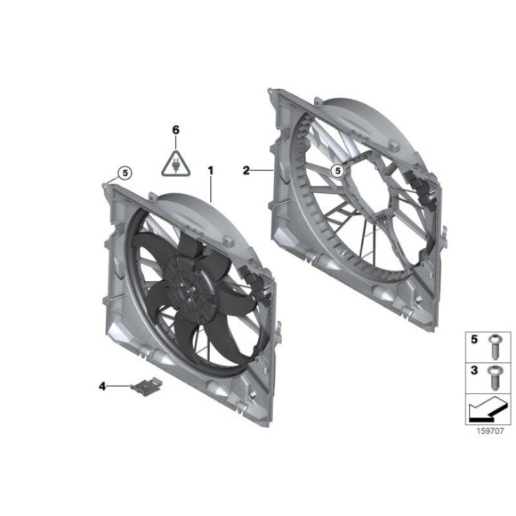 17117590699 Wentylator chłodnicy BMW E81 E84 X1 E87 E90 E91 E92 prod po 03.2010r. - 17117590699 - Części oryginalne BMW Łódź | Sklep internetowy BMW