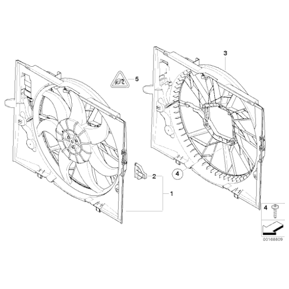 17427543282 Wentylator chłodnicy BMW E60 E61 520 525 530 545 E63 645 E65 730 750 740 - 17427543282 - Części oryginalne BMW Łódź | Sklep internetowy BMW