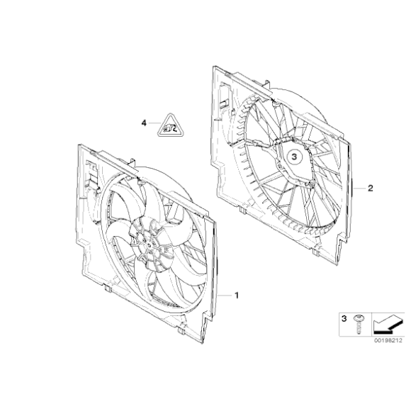 17427801657 Wentylator chłodnicy BMW E60 E61 E60N E61N E63 520d 525d 530d 535d 635d - 17427801657 - Części oryginalne BMW Łódź | Sklep internetowy BMW