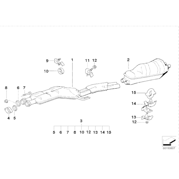 Tłumik środkowy - 18129068596