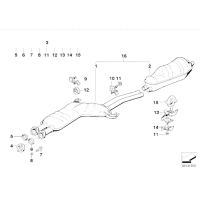 Tłumik tylny - 18301706988