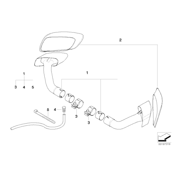 Zestaw osłon końcówki tłumika BMW E71 X6 3,0d 3,5d 3,5i - 18302154632