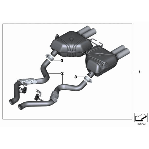 Tłumik BMW M Performance E92 E93 M3 - 18302184201