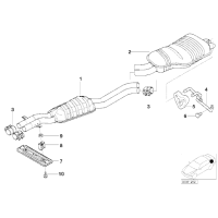 Tłumik tylny - 18307785483