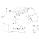 Przewód elastyczny układu chłodzenia BMW E36 Z3 - 11531716659