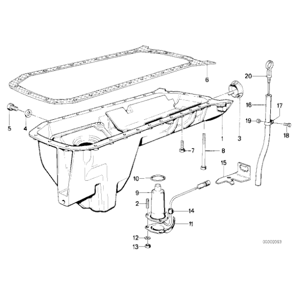 Czujnik poziomu oleju BMW E34 E32 530i 535i 730i 735i M30 E24 635CSi- 12611717394
