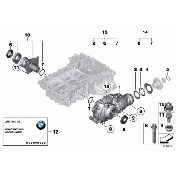 Przekładnia napędowa przedniej osi BMW E60 E92 530xd 525xd 330xd - 31507534924