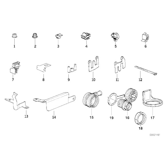 Uchwyt czujnika indukcyjnego BMW E31 E32 840i 850Ci 850CSi 750i - 12521718037